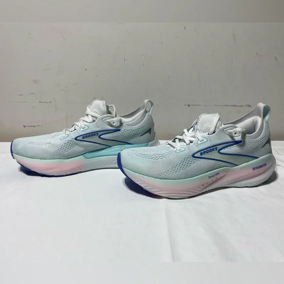 Brooks Women's Glycerin GTS 22 Running Shoe 10.5 White Limpet Shell Amparo Blue - Picture 13 of 16